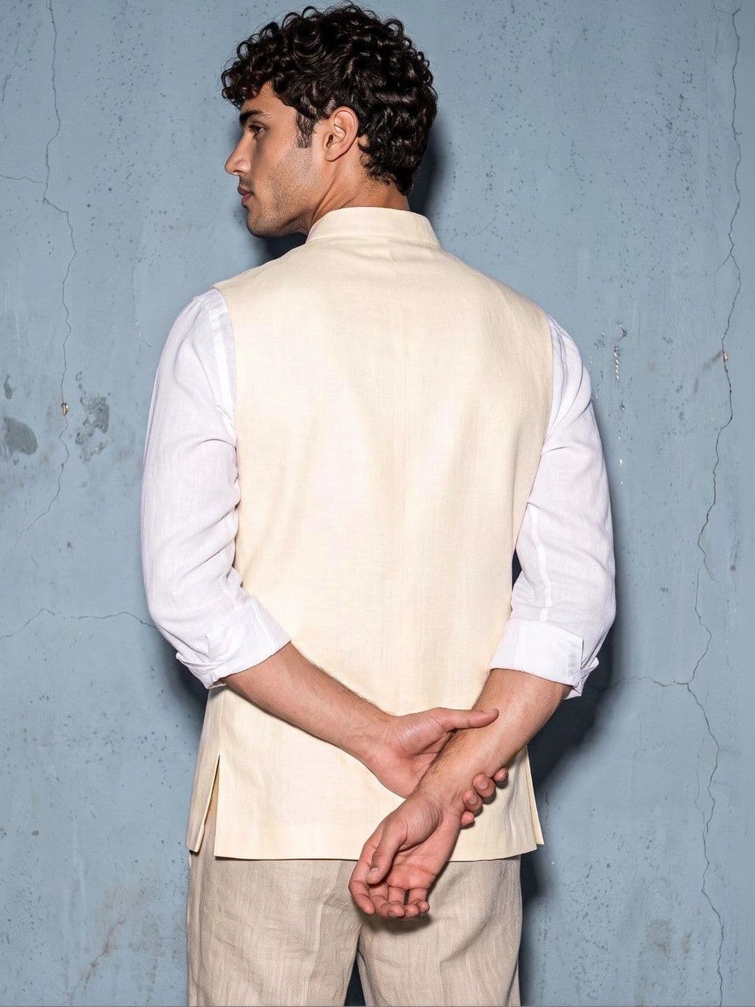 DRIP CHOWK Woven Nehru Jackets thumbnail 6