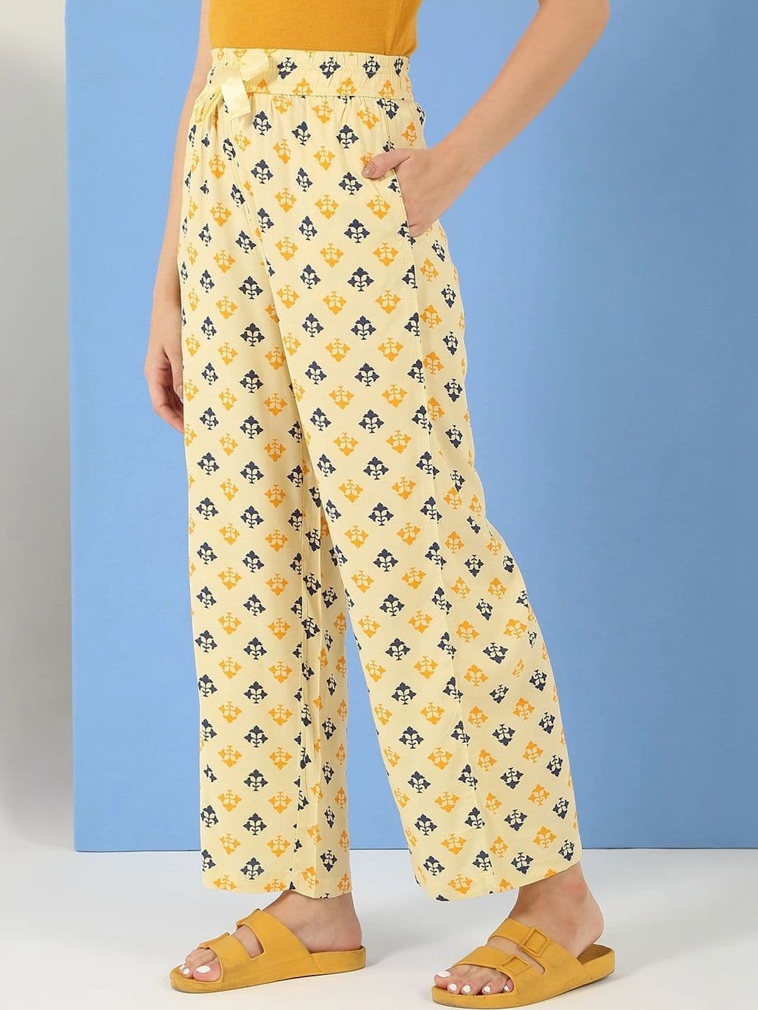 Sweet Dreams Women Ethnic Motifs Printed Knitted Ethnic Palazzos thumbnail 5