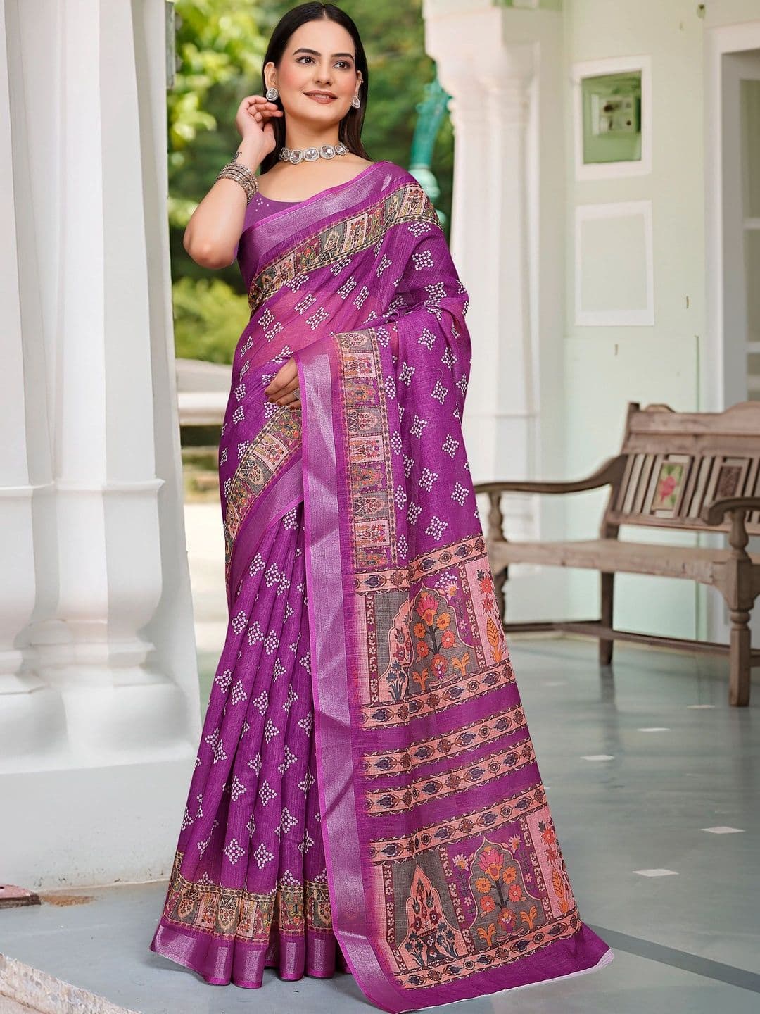 Maroosh Floral Saree - view 1