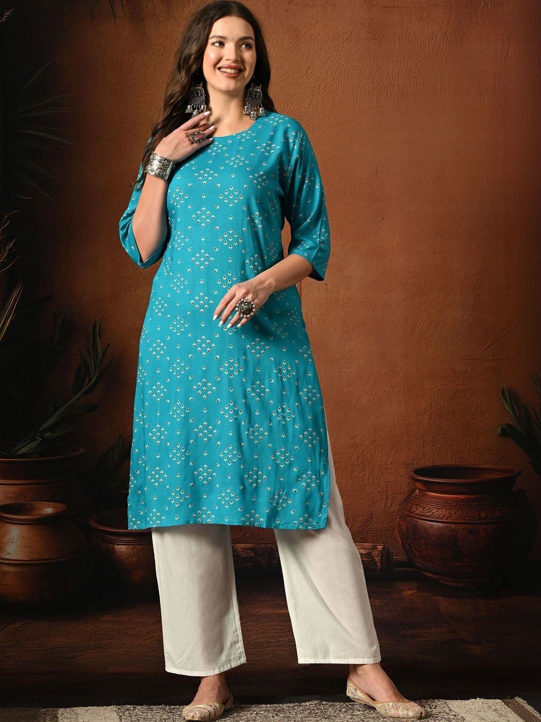 Sangria Women Ethnic Motifs Printed Kurta - view 1