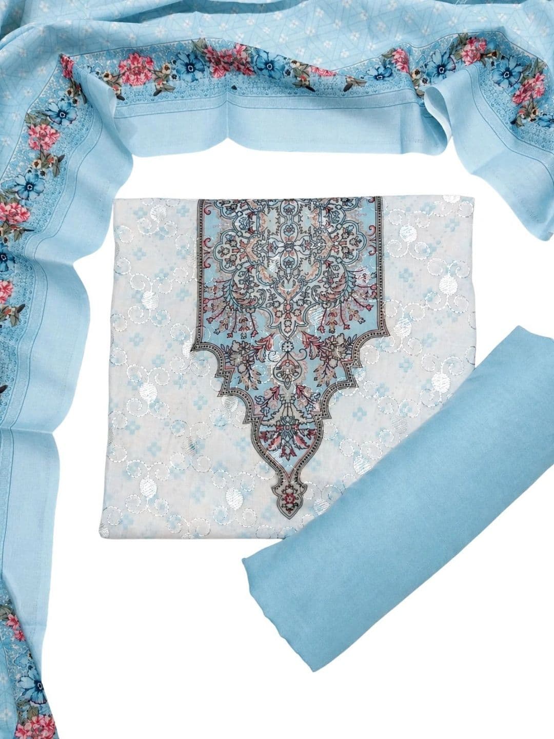 KTI Printed Unstitched Dress Material thumbnail 2