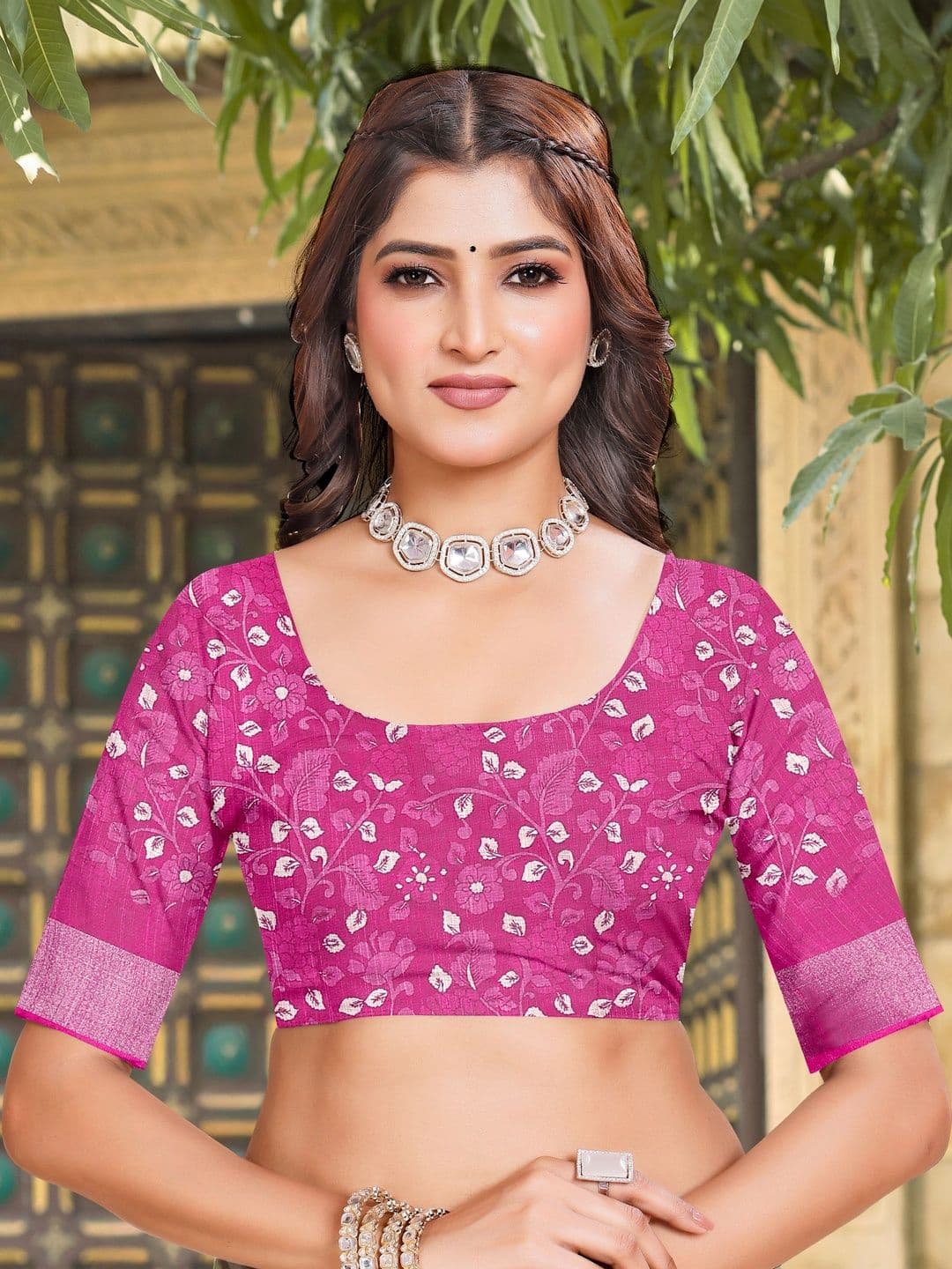 Maroosh Floral Saree thumbnail 4