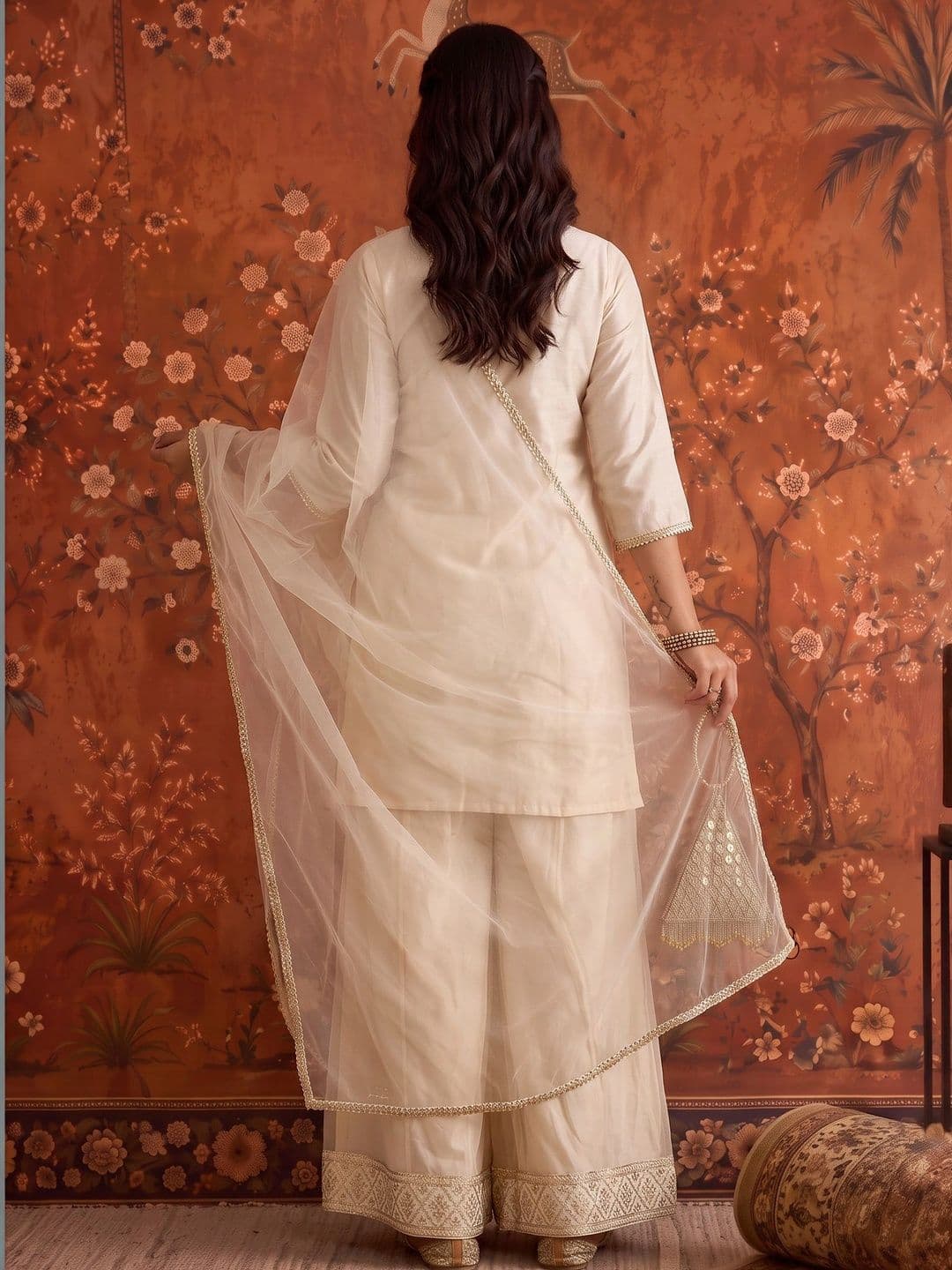 Sangria Embroidered Round Neck Kurta Sets thumbnail 6