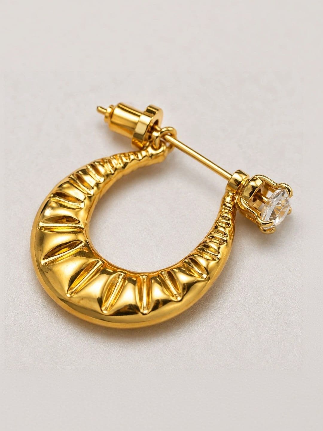 Adhvik Crescent Shaped Half Hoop Earrings thumbnail 2