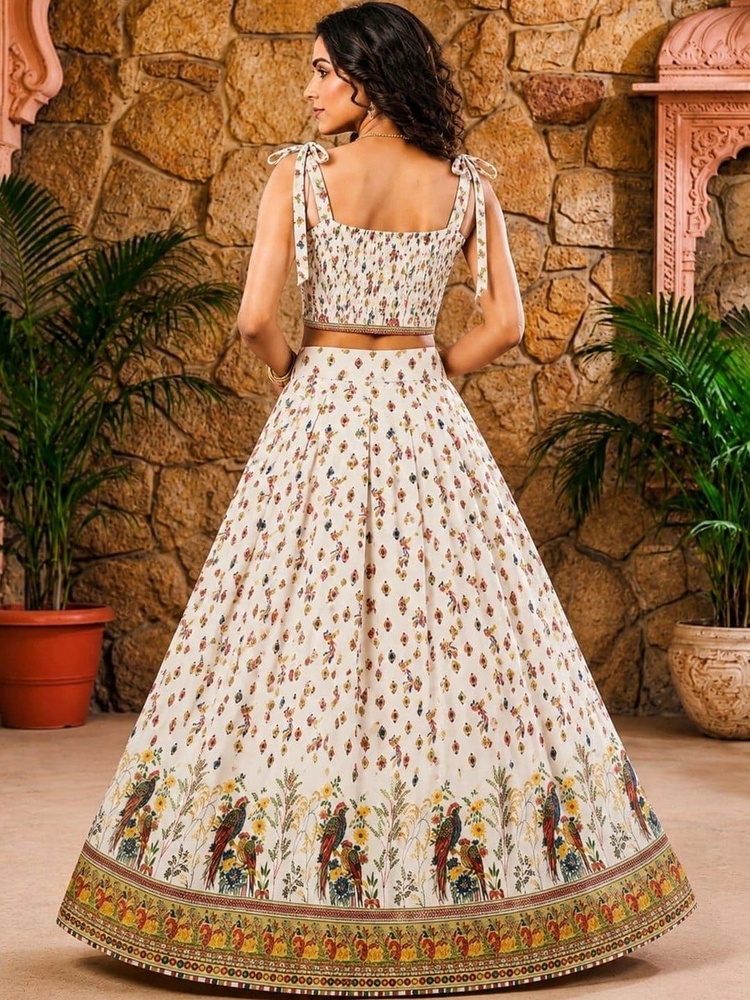 JK STORES Printed Ready to Wear Lehenga & thumbnail 2