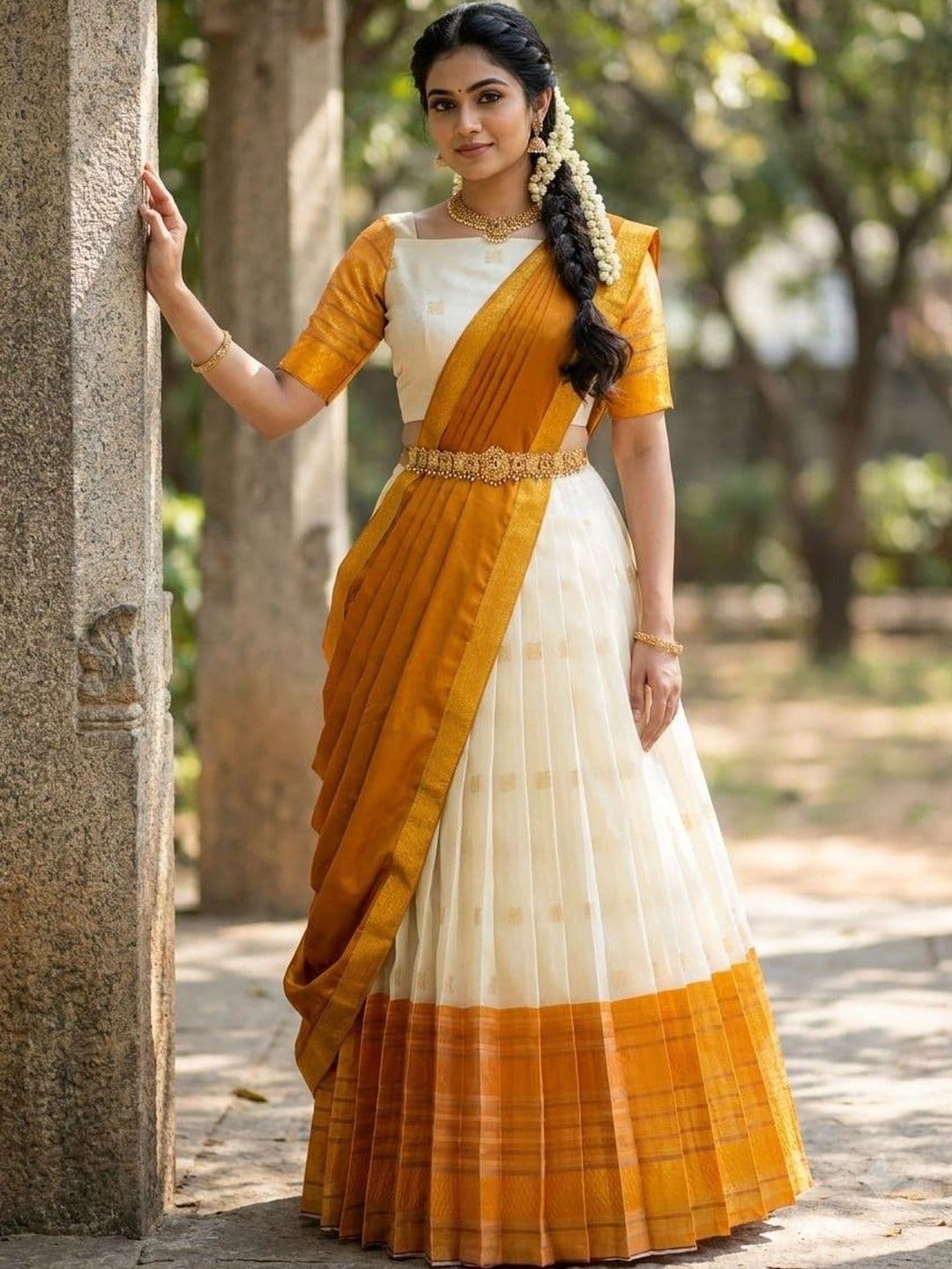 Fabcartz Semi-Stitched Lehenga & Unstitched Blouse With Dupatta thumbnail 7