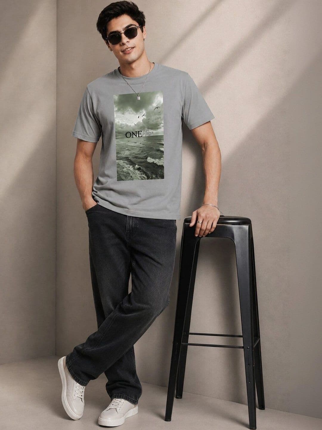 The Arth India Clothing Men Printed T-shirt thumbnail 2