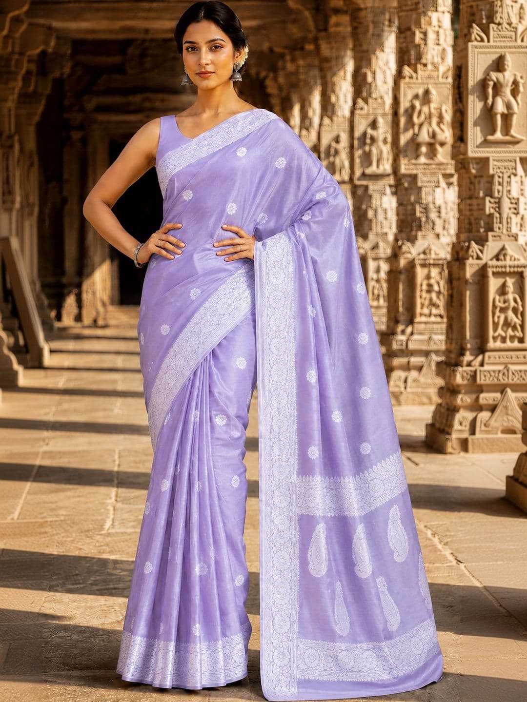 KALINI Woven Design Zari Designer Kanjeevaram Saree thumbnail 5