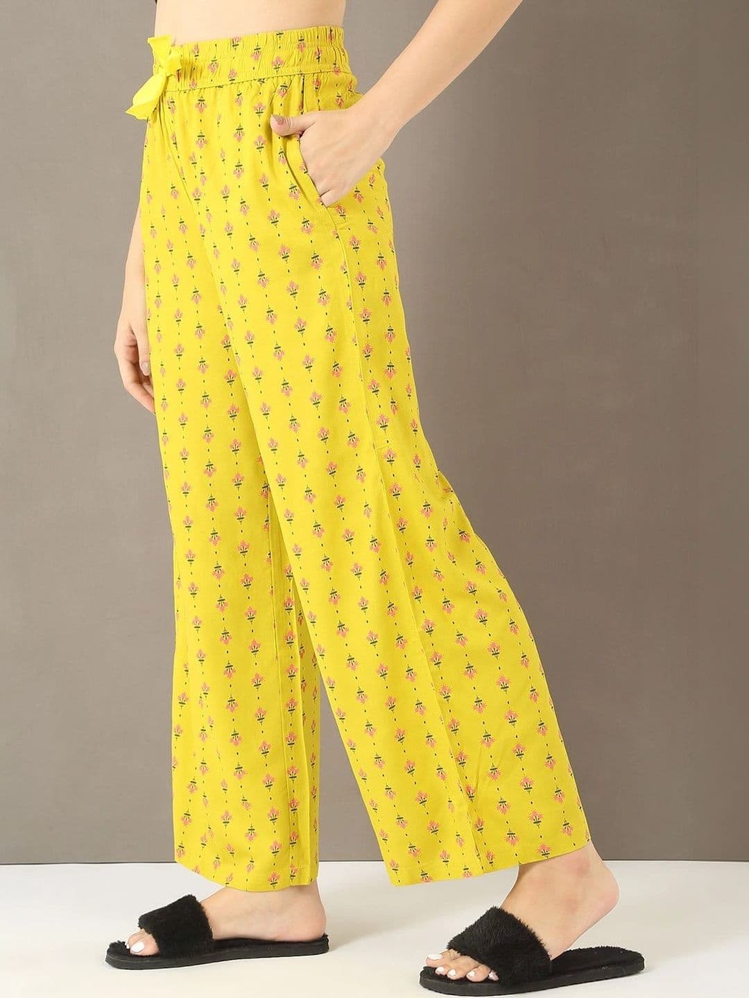 Sweet Dreams Women Floral Printed Knitted Cropped Ethnic Palazzos thumbnail 4