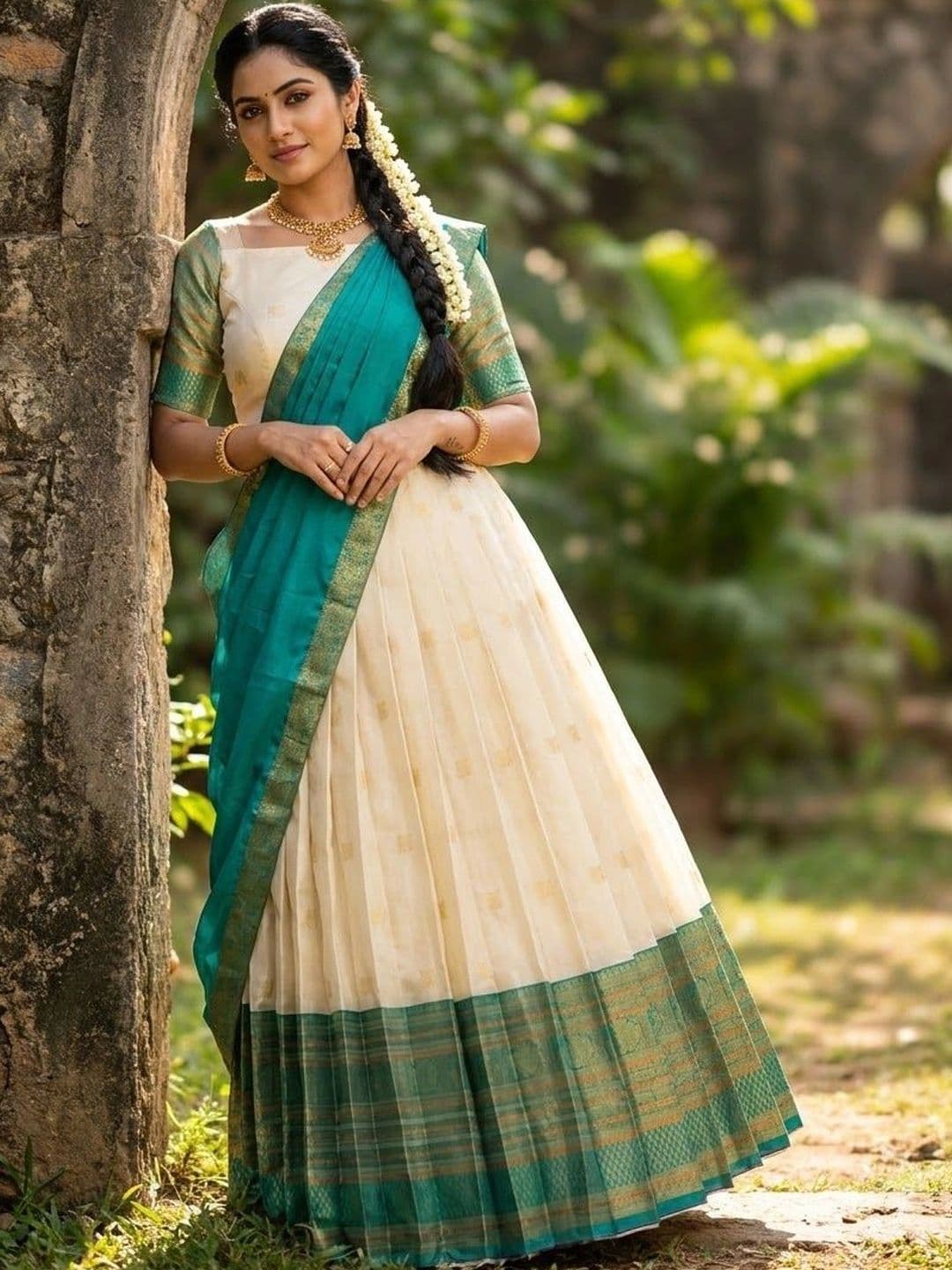 Fabcartz Semi-Stitched Lehenga & Unstitched Blouse With Dupatta thumbnail 3