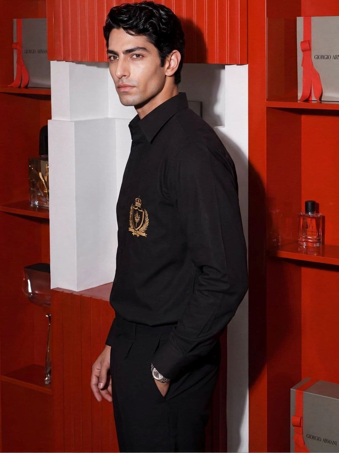 Urban Scissors Men Slim Fit Party Shirt thumbnail 3
