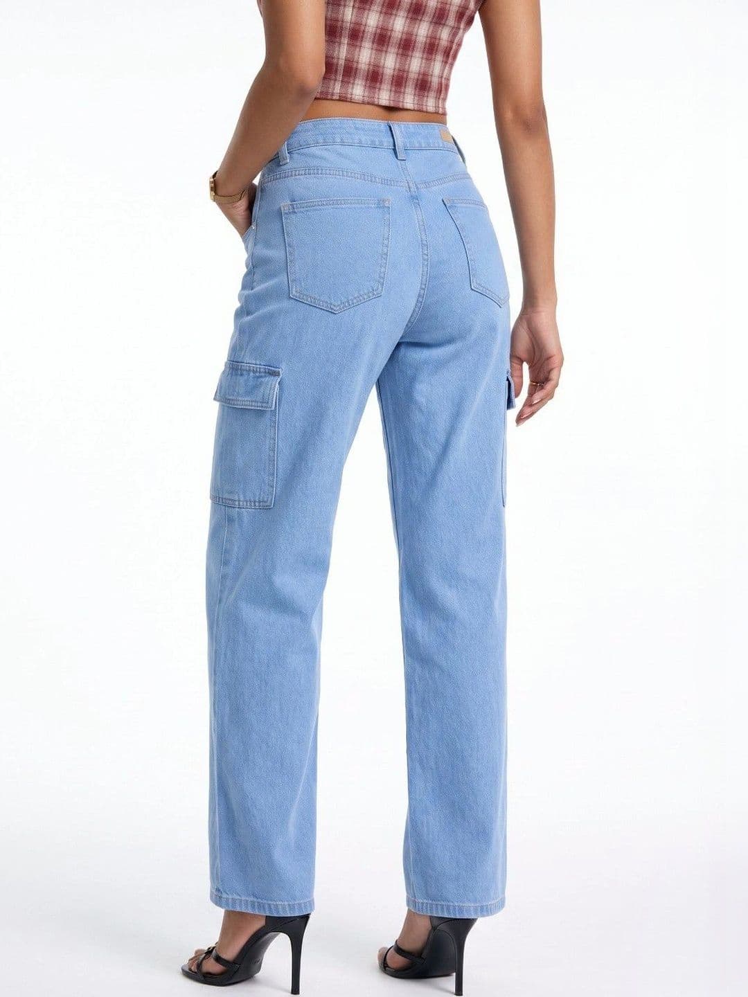 FLARING Women Classic Relaxed Fit Mid-Rise Stretchable Jeans thumbnail 2