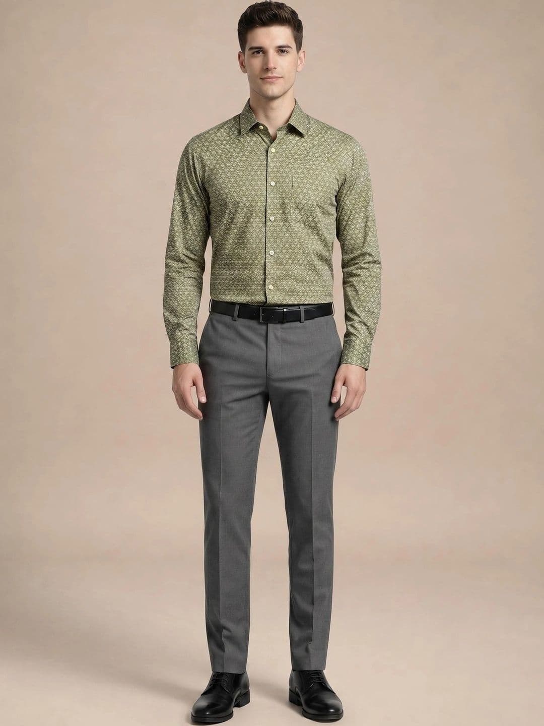 Turtle Men Standard Slim Fit Printed Semiformal Shirt thumbnail 3