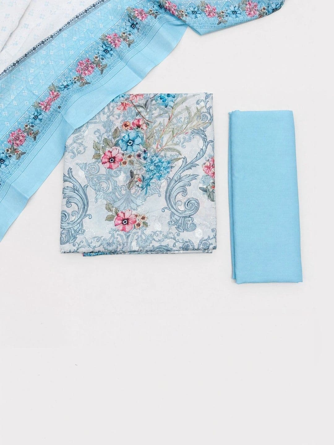 KTI Printed Unstitched Dress Material thumbnail 3