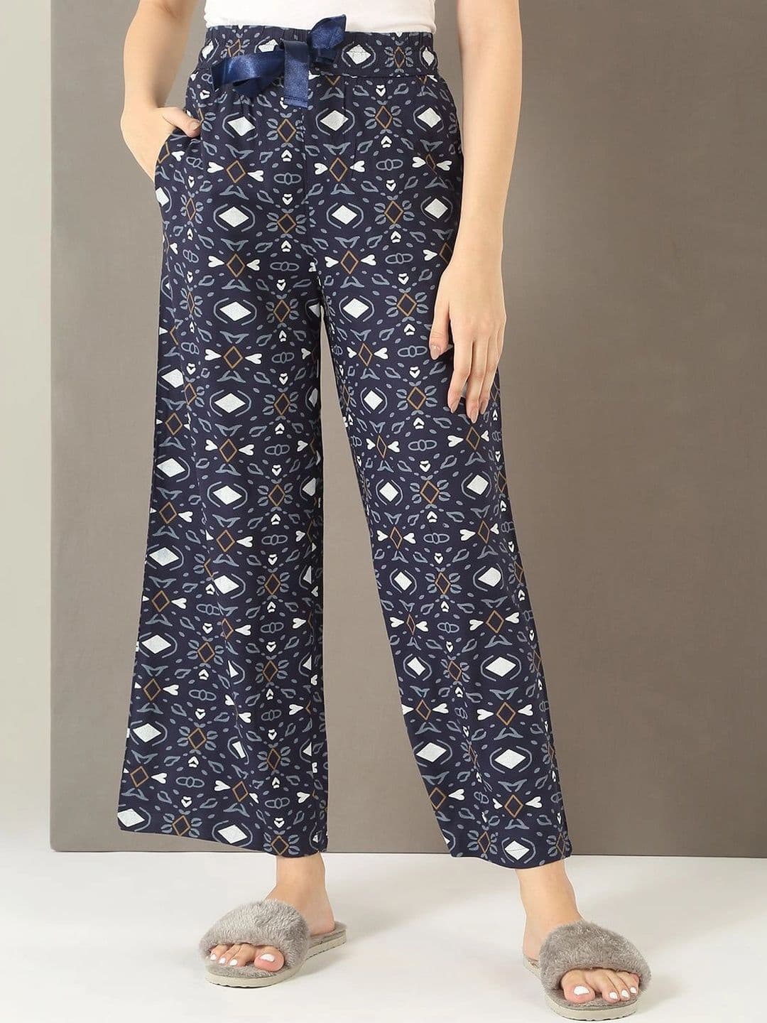Sweet Dreams Women Printed Knitted Palazzos - view 1