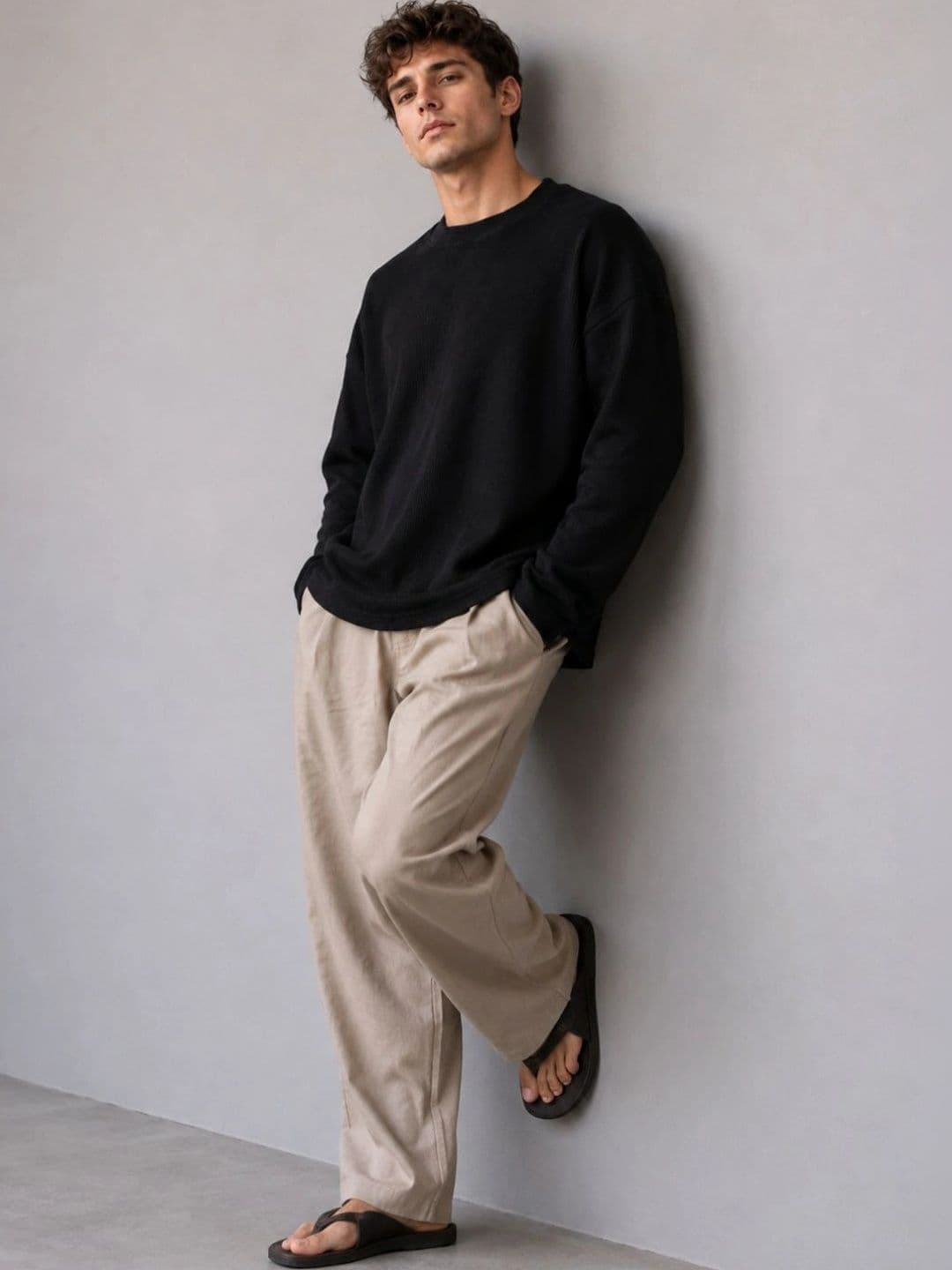 BRAHMOR Men Drop-Shoulder Sleeves Boxy T-shirt thumbnail 7