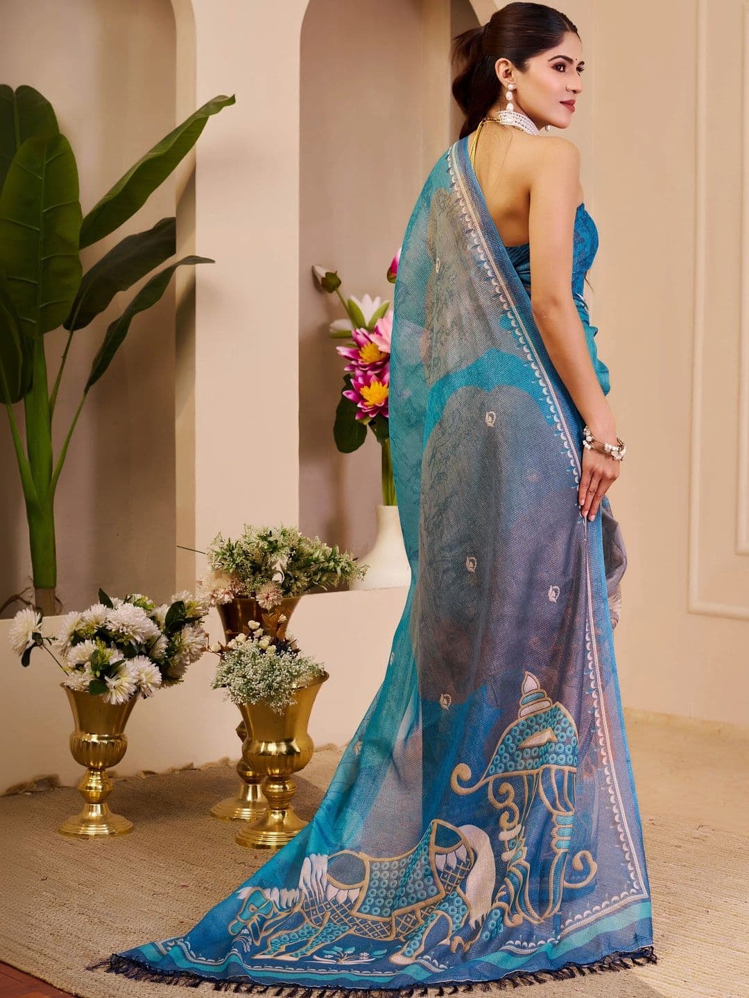 HERE&NOW Silk Cotton Handloom Saree thumbnail 5