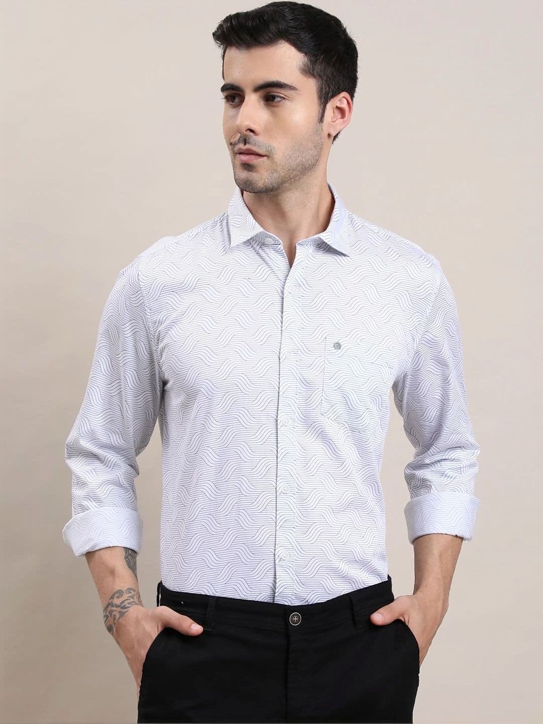 Turtle Men Relaxed Slim Fit Printed Casual Shirt thumbnail 5