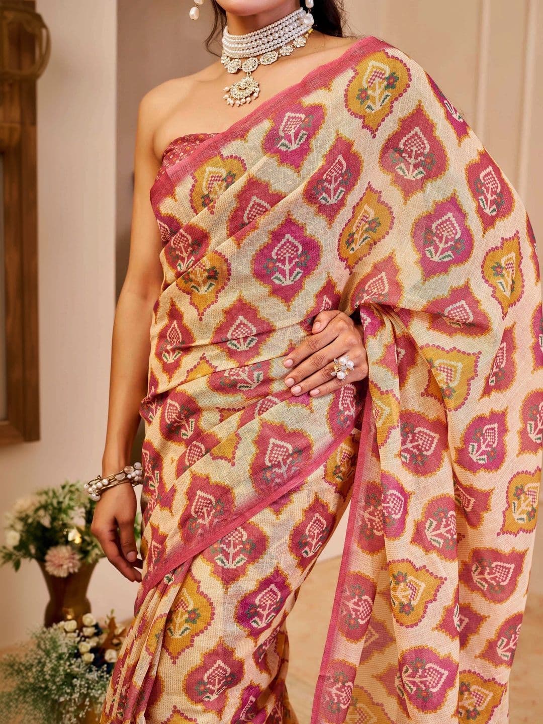 MANVAA Kalamkari Silk Cotton Handloom Saree thumbnail 7