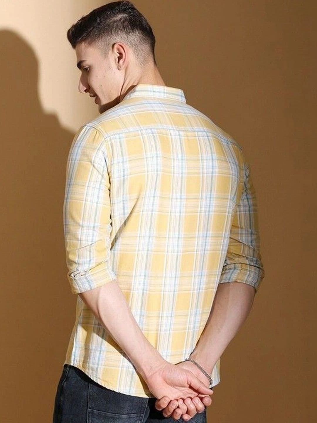 Studio-9 Men Classic Slim Fit Checked Casual Shirt thumbnail 2