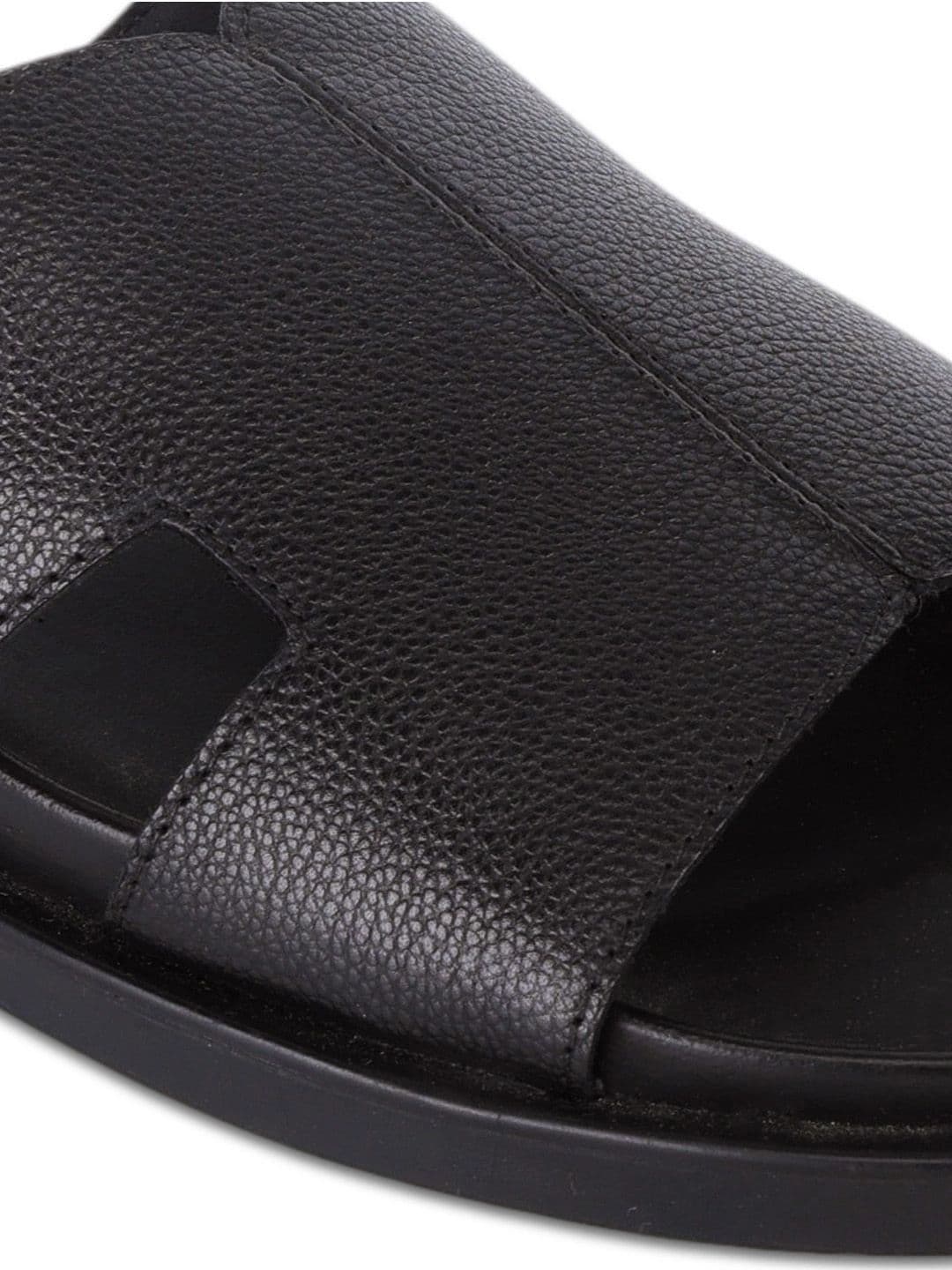 THOMAS CRICK Men Black Leather Sandals thumbnail 4