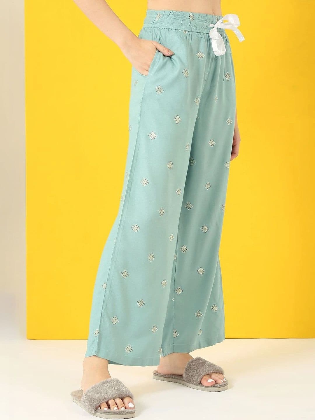 Sweet Dreams Women Ethnic Motifs Embroidered Knitted Ethnic Palazzos thumbnail 3