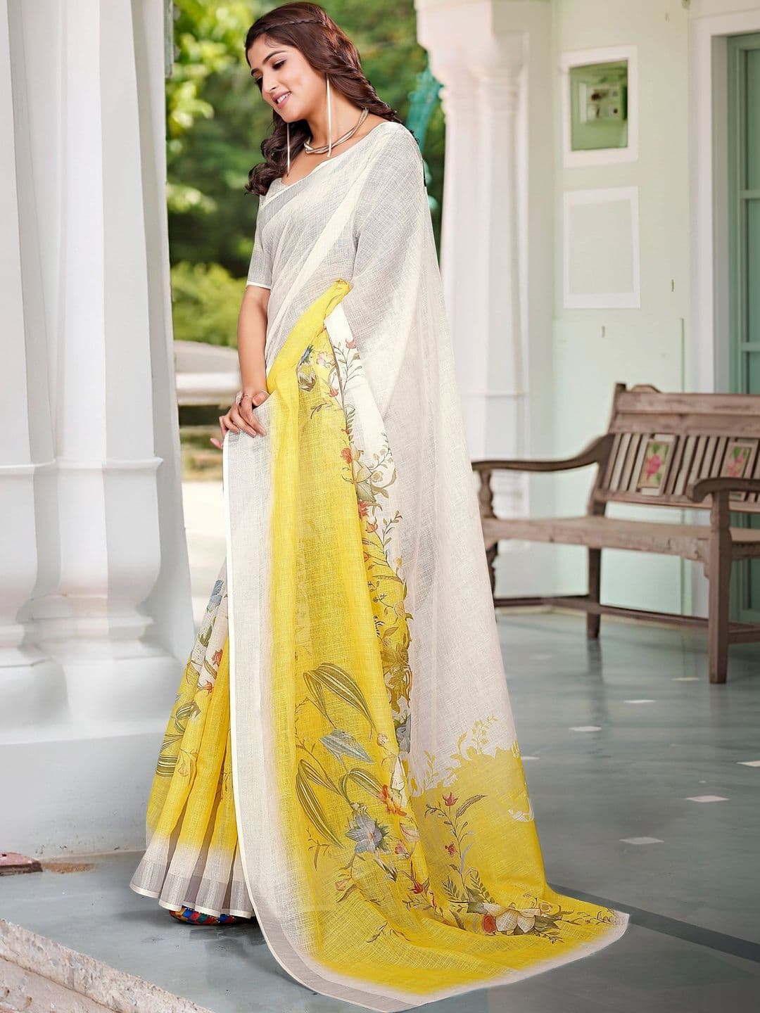 HERE&NOW Floral Saree thumbnail 6