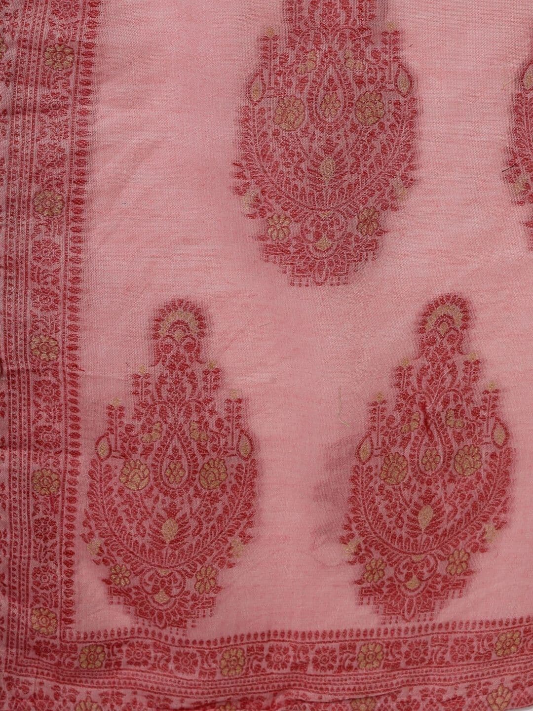 SKYLEE Women Ethnic Motifs Embroidered Regular Thread Work Pure Cotton Kurta with Trousers & With Dupatta thumbnail 7