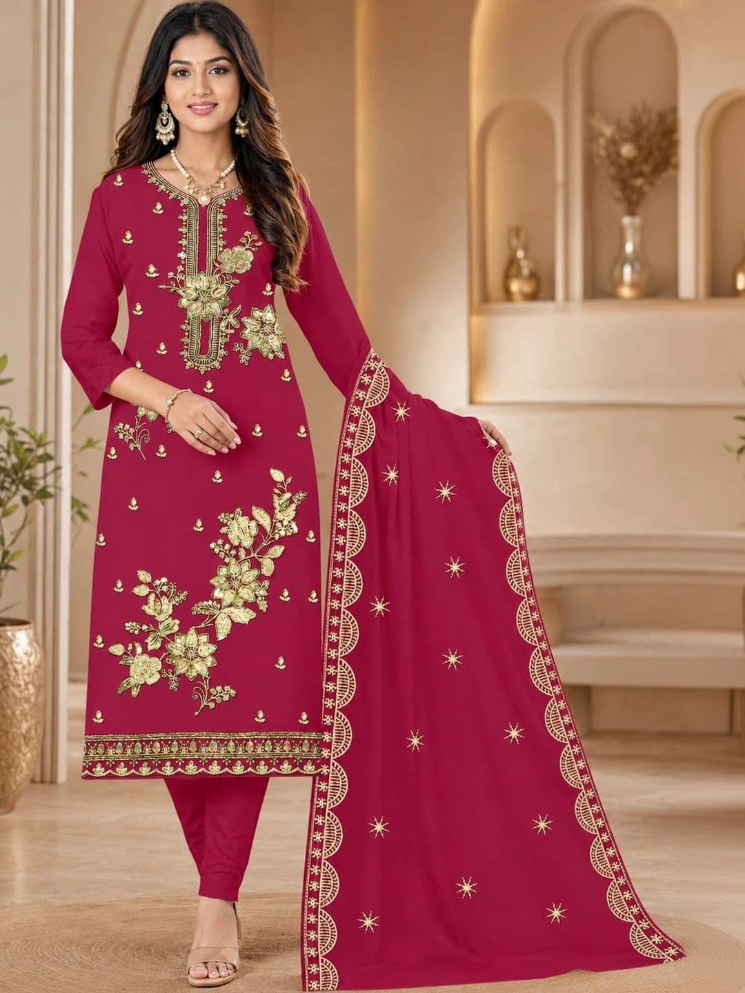BHAIRAV TEX Embroidered Unstitched Dress Material - view 1