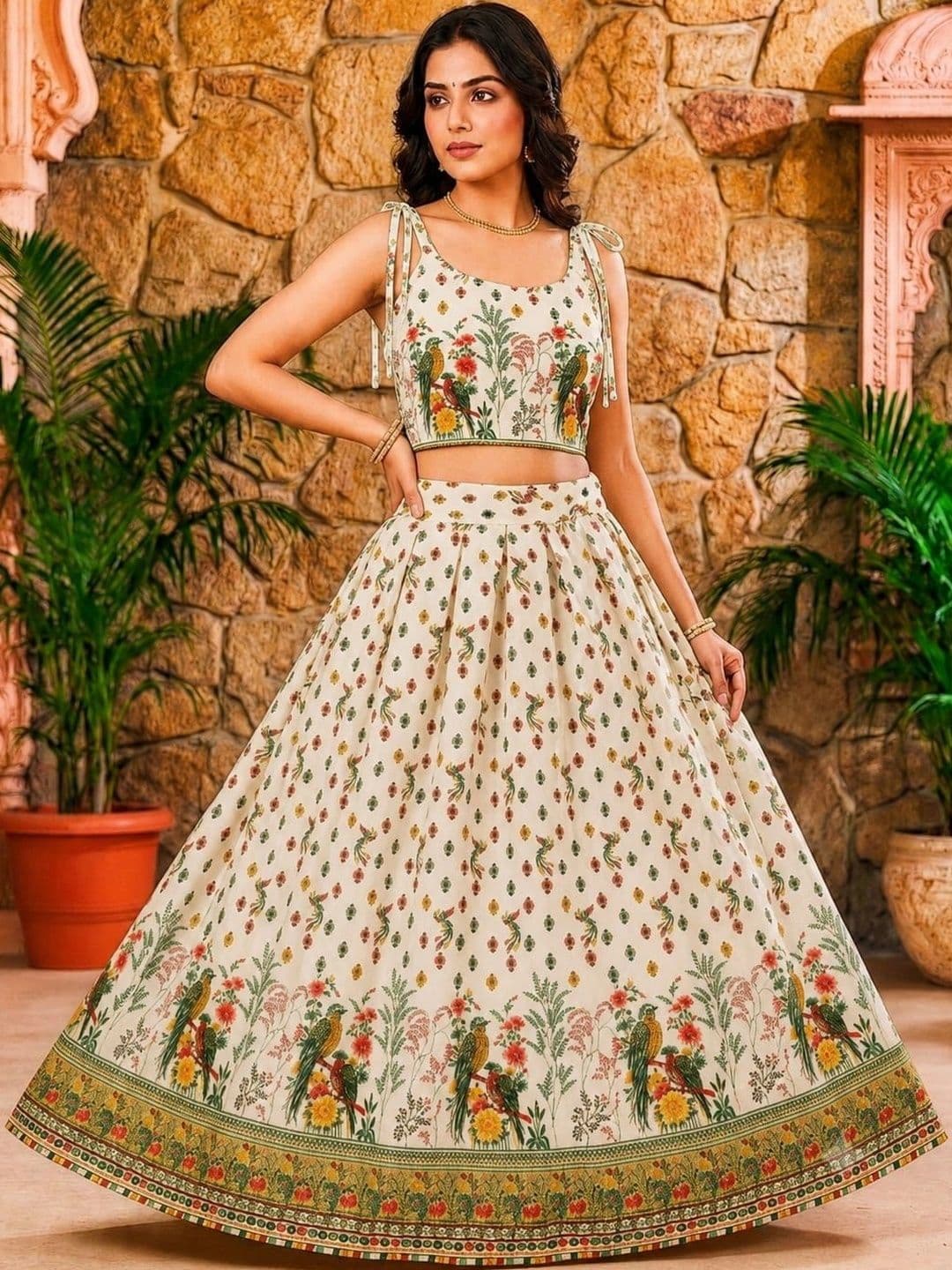 JK STORES Printed Ready to Wear Lehenga & - view 1