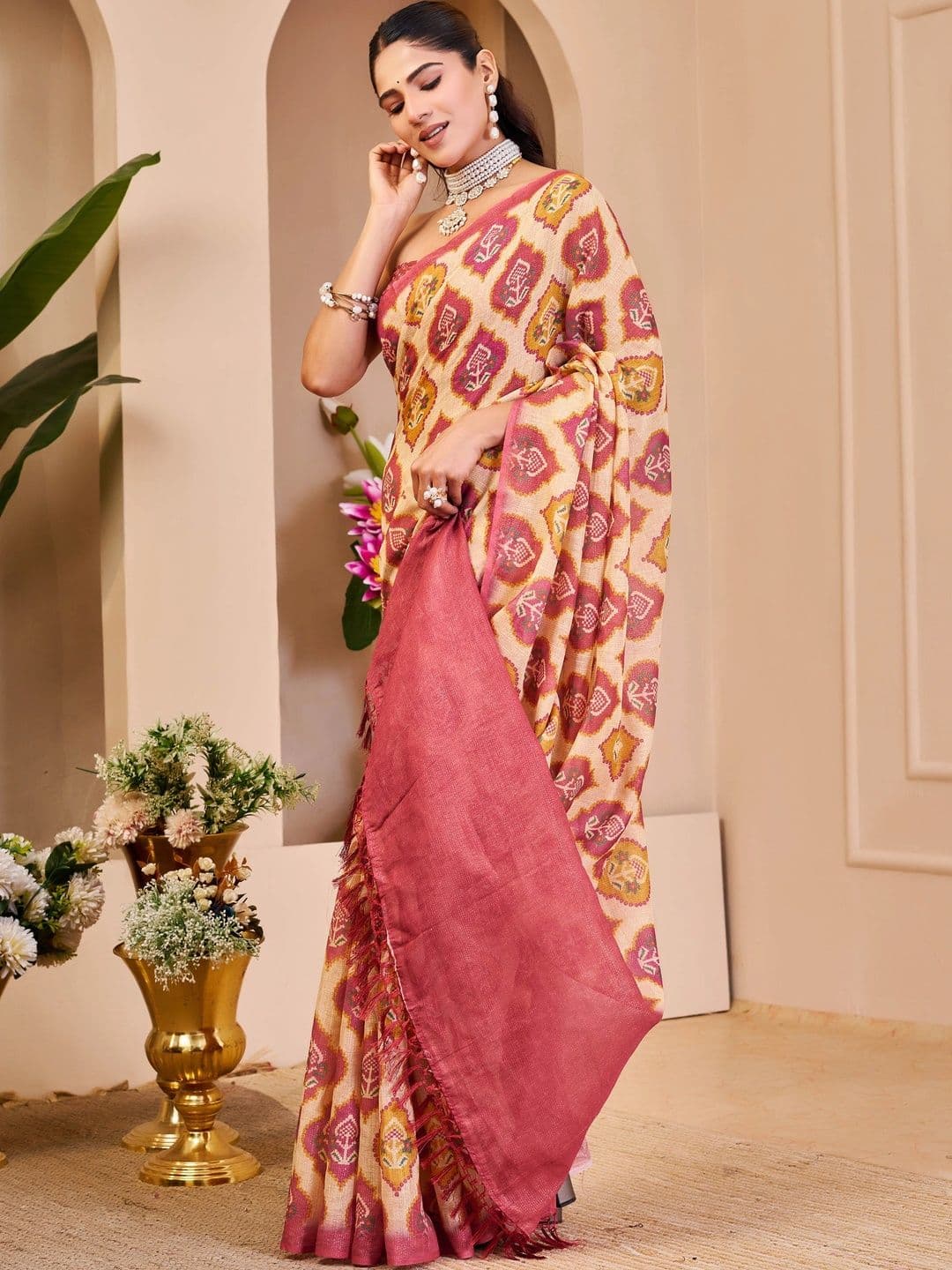 MANVAA Kalamkari Silk Cotton Handloom Saree thumbnail 6