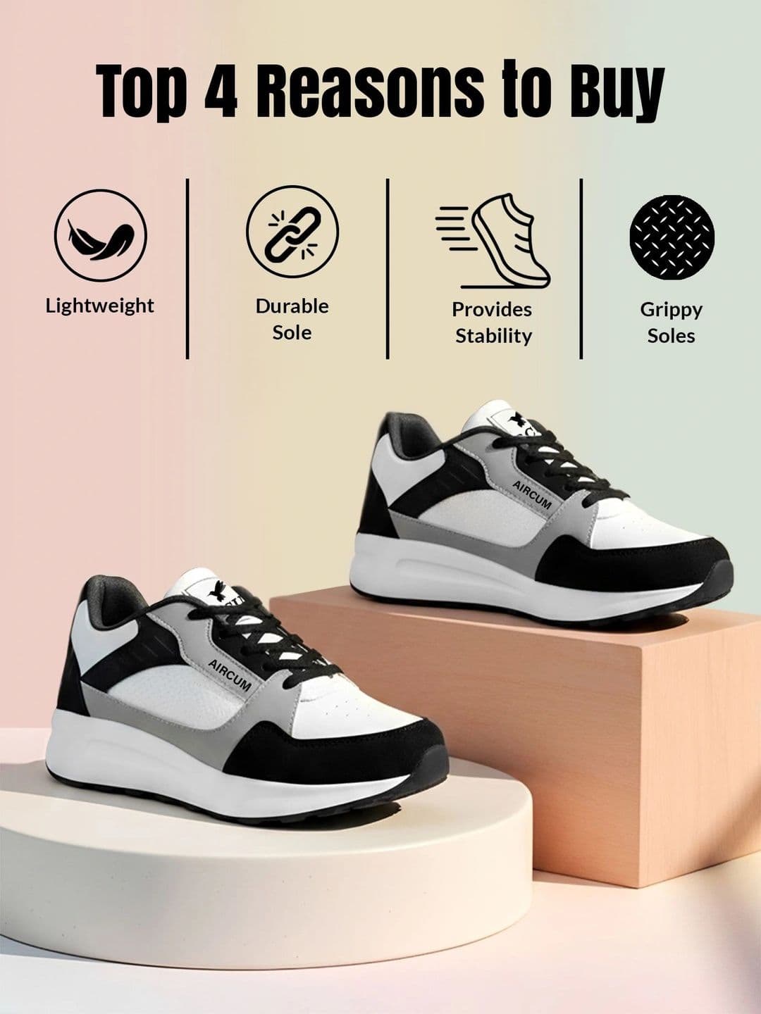 Aircum Men Mesh Running Non-Marking Shoes thumbnail 5