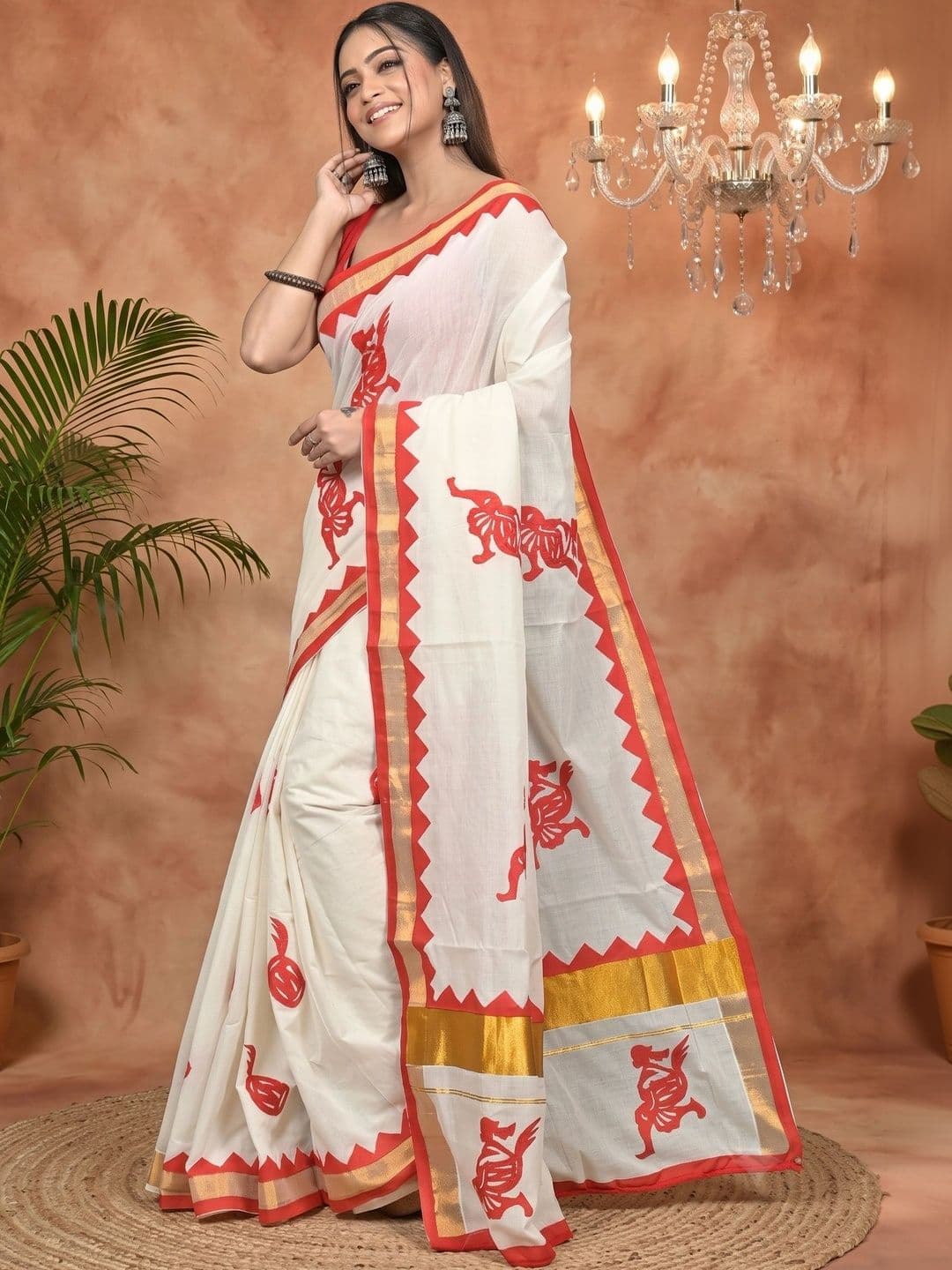 GitAsit Women Woven Design Pure Cotton Handloom Taant Saree thumbnail 4