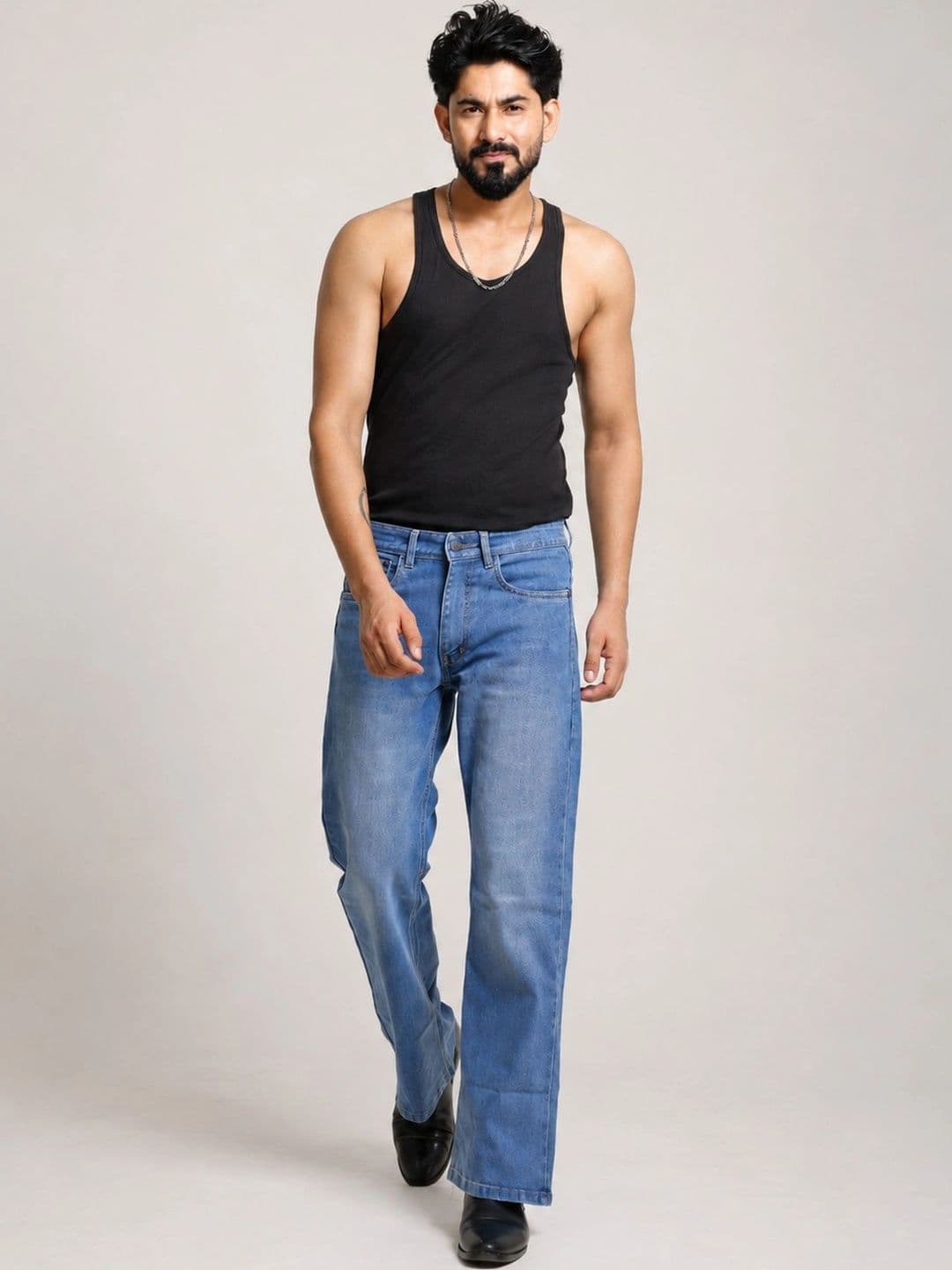 Denimora Men Bootcut Mid-Rise Stretchable Jeans thumbnail 6
