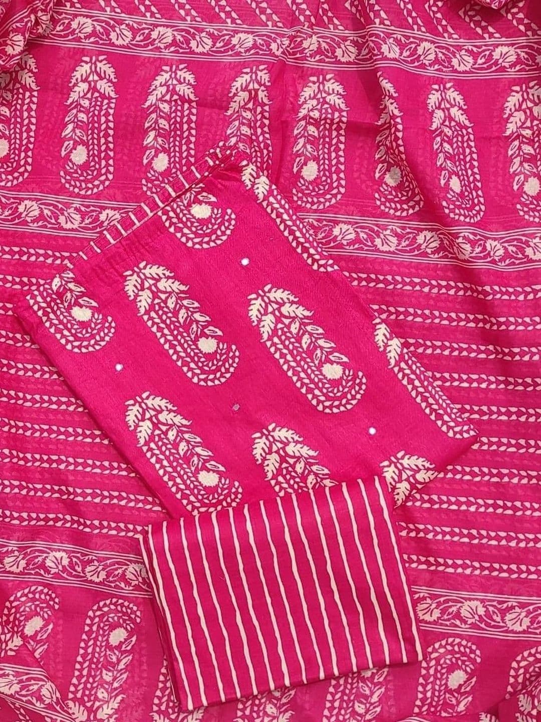 FAB JUNCTION Printed Pure Cotton Unstitched Dress Material thumbnail 3