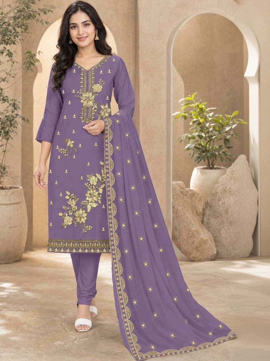 BHAIRAV TEX Embroidered Unstitched Dress Material - view 1