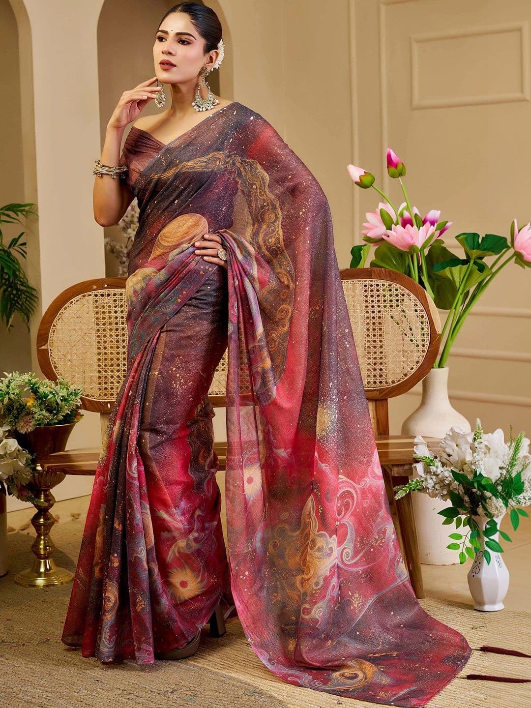 HERE&NOW Women Silk Cotton Handloom Saree thumbnail 3