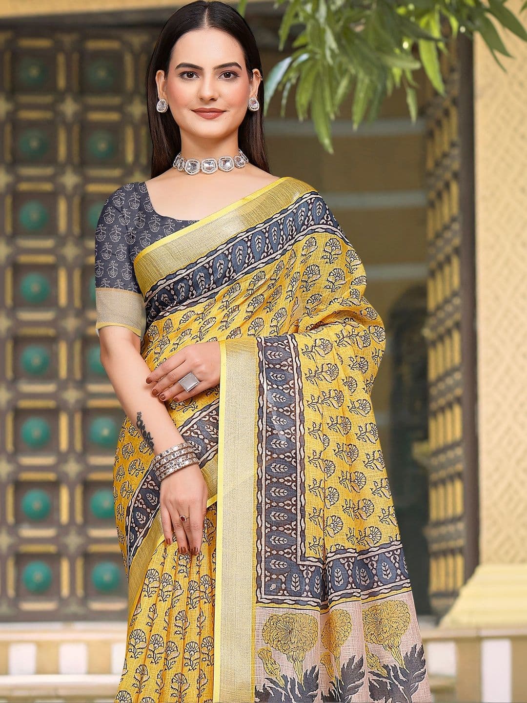 HERE&NOW Floral Saree thumbnail 7