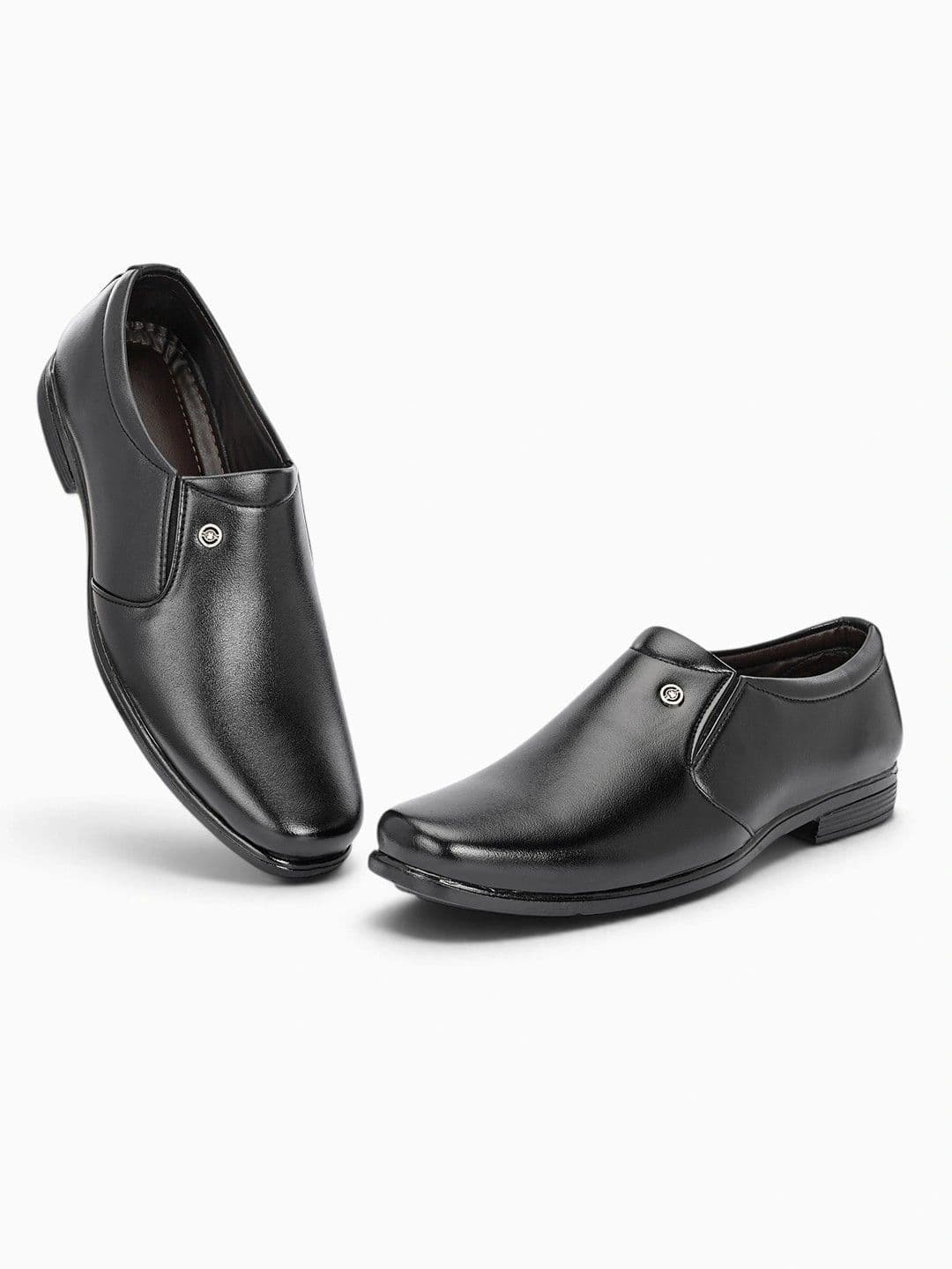 HERE&NOW Leather Square Toe Formal Slip-Ons thumbnail 6