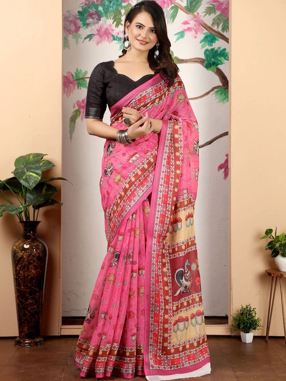 Maroosh Floral Saree - view 1