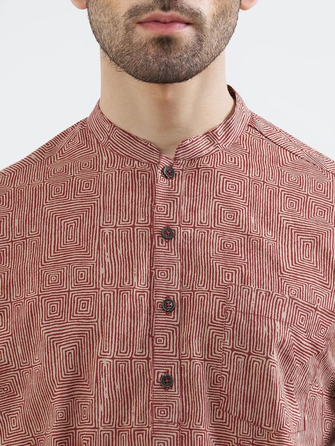 indus route by Pantaloons Men Geometric Printed Kurta thumbnail 5