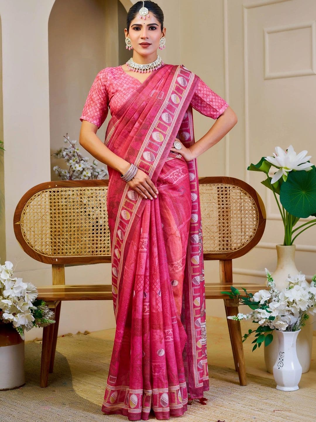 MANVAA Kalamkari Silk Cotton Handloom Saree thumbnail 6