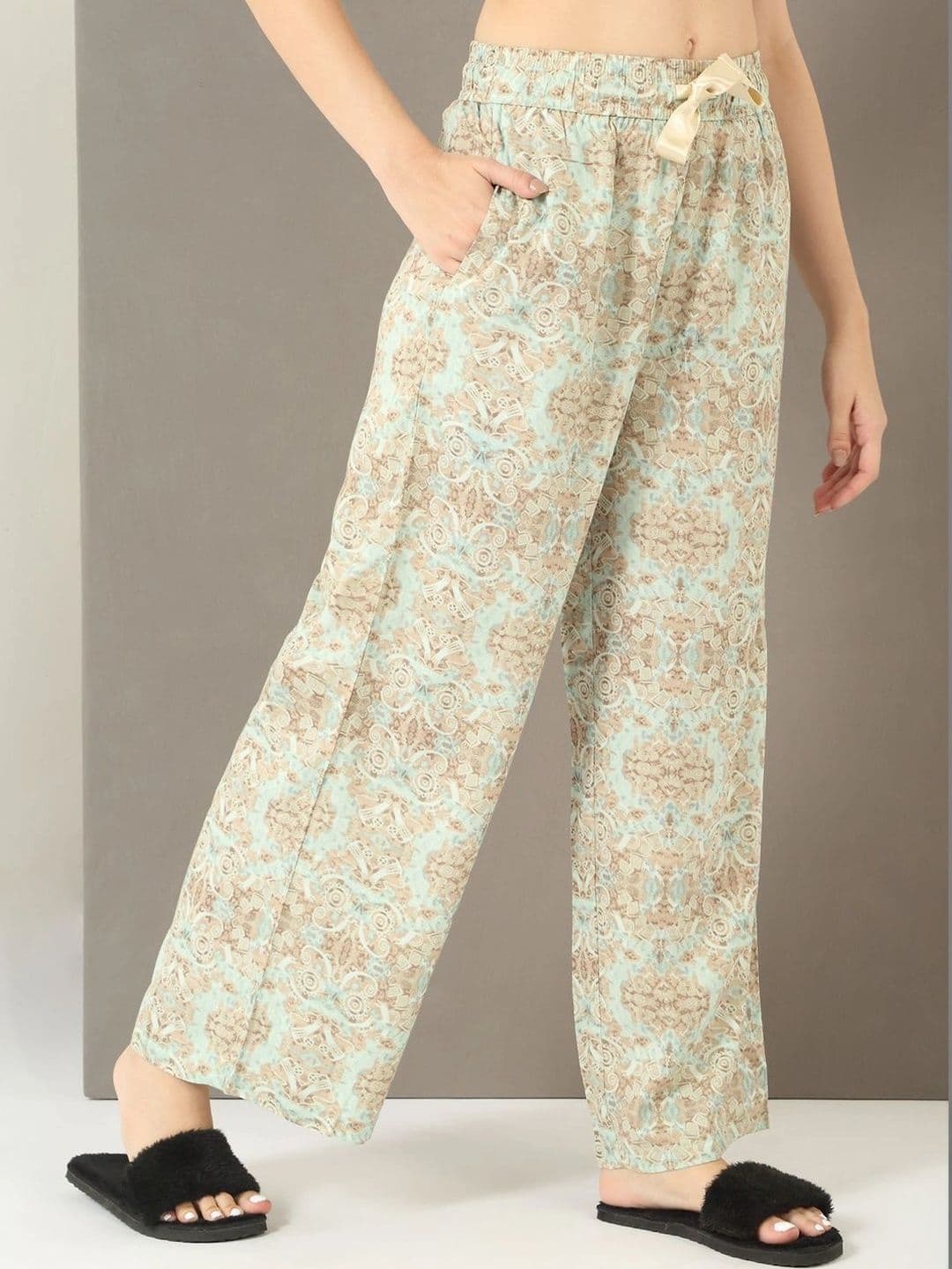 Sweet Dreams Women Ethnic Motifs Printed Knitted Ethnic Palazzos thumbnail 3