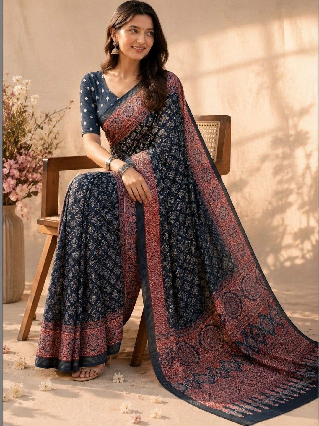 AARYAN SAREES Women Gadwal Saree thumbnail 4