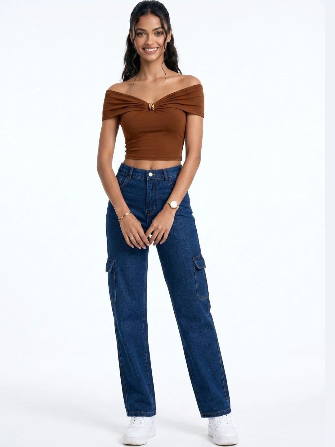 SZN Women Classic Relaxed Fit Mid-Rise Stretchable Jeans thumbnail 3