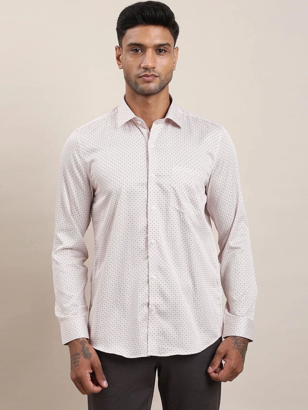 Turtle Men Standard Slim Fit Printed Formal Shirt thumbnail 6