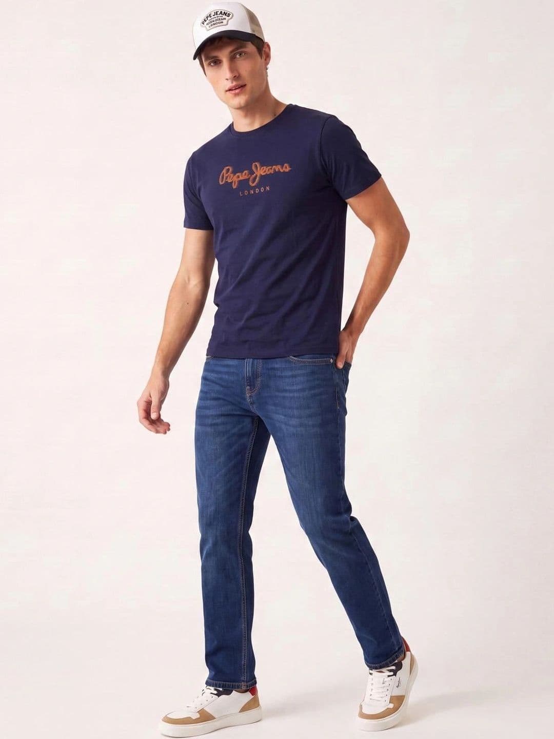 Pepe Jeans Men Brand Logo Printed Pure Cotton Slim Fit T-shirt thumbnail 4