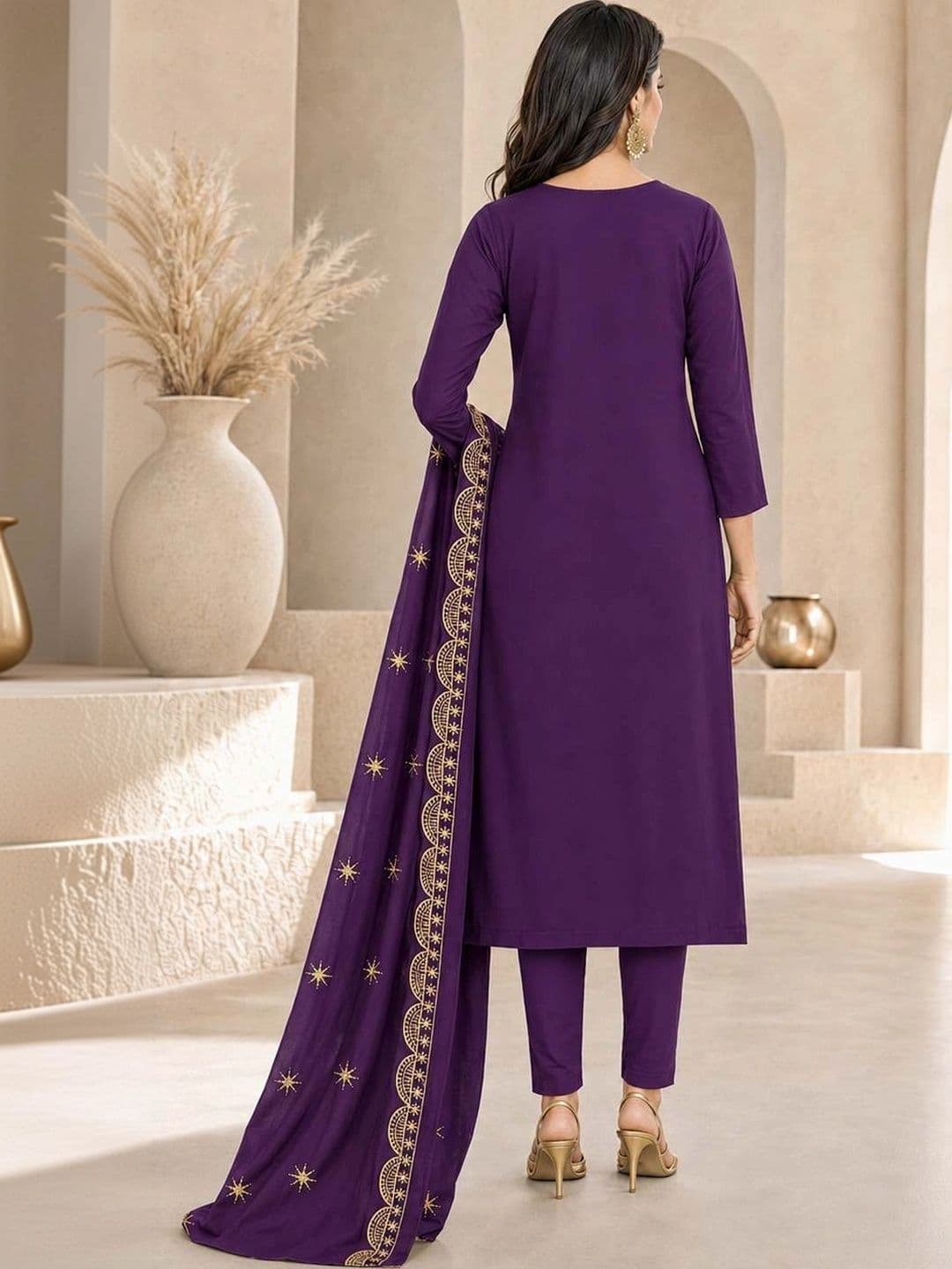 MADHUSUDAN TEX FAB Embroidered Unstitched Dress Material thumbnail 2