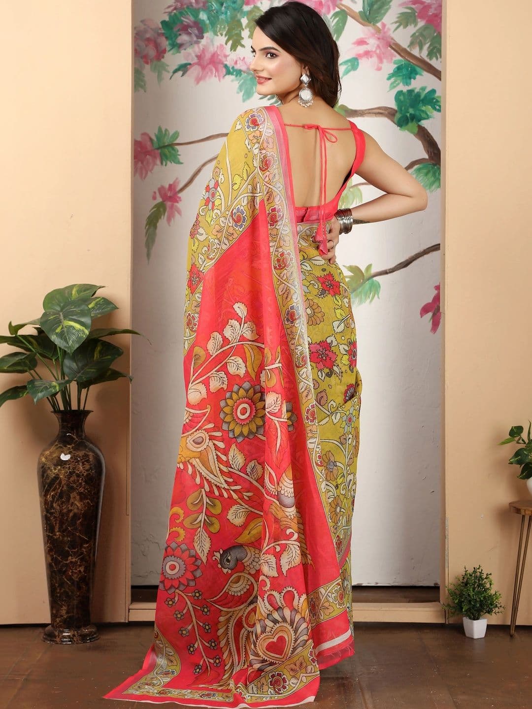 MANVAA Kalamkari Saree thumbnail 2