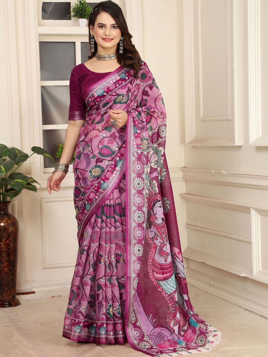 HERE&NOW Kalamkari Saree - view 1